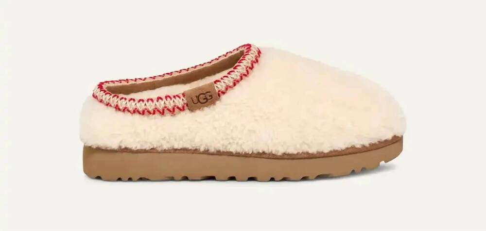 NEW UGG women's tasman maxi curly slippers in natural